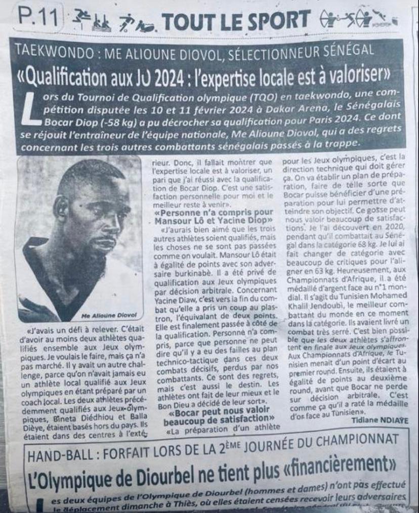 Réflexions du Sélectionneur sur la Qualification Olympique Paris 2024