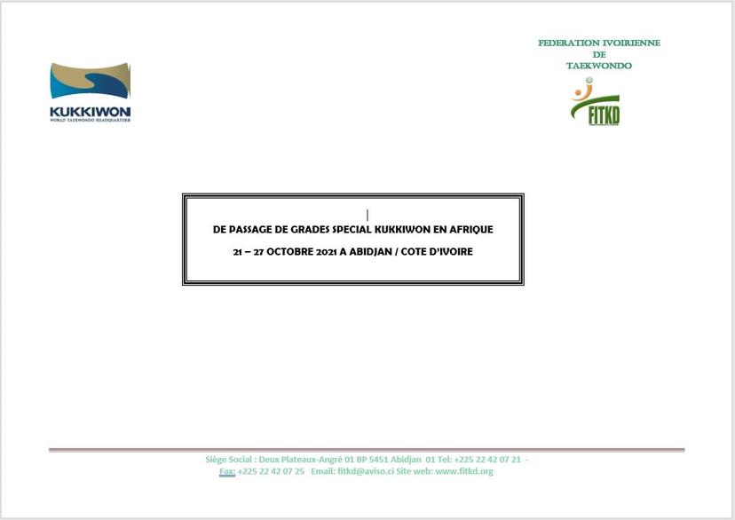EXAMEN SPECIAL DE GRADES KUKKIWON