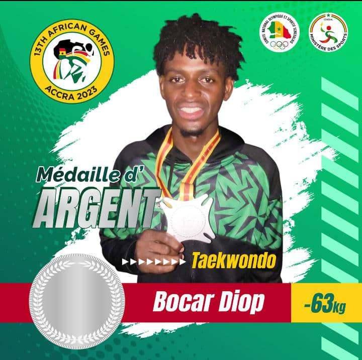 Bocar Diop décroche l'argent aux Jeux Africains d'Accra 2023